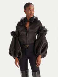 Babylon Bluzka S00303 Czarny Regular Fit. Czarne bluzki damskie Babylon, s, bez wzorów, z syntetyku, bez kołnierzyka, bez ramiączek. Za 1,259.00 zł.