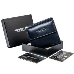 Portfelik skórzany Cavaldi granatowy RD-16-GCL-6252 NAVY. Niebieskie portfele damskie 4U Cavaldi, ze skóry. Za 59.99 zł.