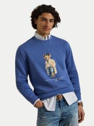 Polo Ralph Lauren Bluza 710B27073001 Niebieski Regular Fit. Niebieskie bluzy męskie Polo Ralph Lauren, l, bez wzorów, z bawełny, bez ramiączek, bez kaptura. Za 1,199.00 zł.