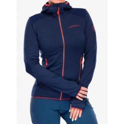 Bluza z kapturem damska La Sportiva Lucendro Thermal Hoody. Niebieskie bluzy damskie La Sportiva, s, bez wzorów, bez ramiączek, z kapturem. Za 707.99 zł.