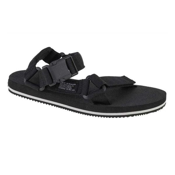 Sandały Męskie Tahoe Refresh. Czarne sandały męskie Levi's®, bez wzorów, z gumy, bez zapięcia. Za 262.99 zł.