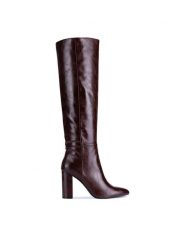 MEXX Kozaki MI001805743W Brązowy. Brązowe kozaki damskie Mexx, bez wzorów, ze skóry, bez obcasa, na słupku, bez zapięcia. Za 449.99 zł.