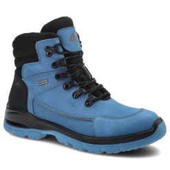 Niebieskie Trekkingi Damskie 4F Skórzane Buty W Góry. Niebieskie obuwie trekkingowe damskie 4F, z nubiku, bez zapięcia. Za 329.00 zł.