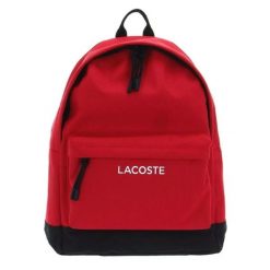 Plecak miejski sportowy dla dorosłych Lacoste. Czerwone plecaki męskie Lacoste, z aplikacjami, z meshu, biznesowe. Za 247.00 zł.