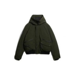 Kurtka puchowa Superdry Bomber rembourré City. Zielone kurtki męskie Superdry, xl, z aplikacjami, z materiału, eleganckie, bez kaptura. Za 645.55 zł.