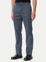 Calvin Klein Spodnie materiałowe LV140EM633 Granatowy Slim Fit. Niebieskie spodnie materiałowe męskie Calvin Klein, bez wzorów, z bawełny. Za 409.99 zł.