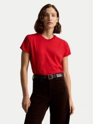 Polo Ralph Lauren T-Shirt 211B14605034 Czerwony Regular Fit. Czerwone t-shirty damskie Polo Ralph Lauren, xxl, bez wzorów, z bawełny, bez kołnierzyka, bez ramiączek. Za 399.99 zł.