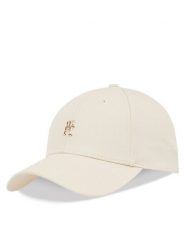 Tommy Hilfiger Czapka z daszkiem Elevated Chic Cap AW0AW17128 Écru. Czapki damskie Tommy Hilfiger, bez wzorów, z bawełny. Za 129.99 zł.