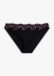 Figi z bezszwowym tyłem. Czarne majtki damskie bonprix. Za 37.99 zł.