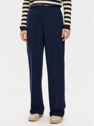 Tommy Hilfiger Spodnie materiałowe WW0WW45445 Granatowy Regular Fit. Niebieskie spodnie materiałowe damskie Tommy Hilfiger, bez wzorów, z materiału. Za 379.99 zł.