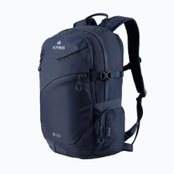 Plecak turystyczny Alpinus Lecco 30. Niebieskie plecaki męskie Alpinus, bez wzorów, z materiału, biznesowe. Za 159.99 zł.
