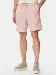Tommy Hilfiger Szorty materiałowe Dover MW0MW44353 Różowy jasny Regular Fit. Czerwone szorty męskie Tommy Hilfiger, bez wzorów, ze lnu. Za 409.99 zł.