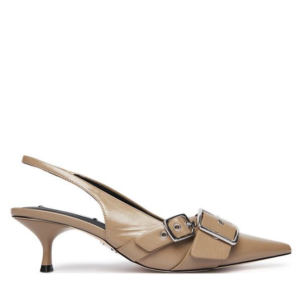 Czółenka Steve Madden. Brązowe czółenka damskie Steve Madden, bez wzorów, bez obcasa, bez zapięcia. Za 339.99 zł.