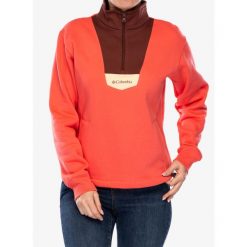 Bluza z zamkiem damska Columbia Lodge Quarter Zip. Czerwone bluzy damskie Columbia, m, bez wzorów, sportowe, bez ramiączek, bez kaptura. Za 193.99 zł.