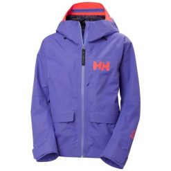 Damska kurtka narciarska Helly Hansen Emiko Shell. Fioletowe kurtki sportowe damskie Helly Hansen, xl, bez wzorów, z polaru, bez ramiączek, bez kaptura, narciarskie. Za 1,286.00 zł.