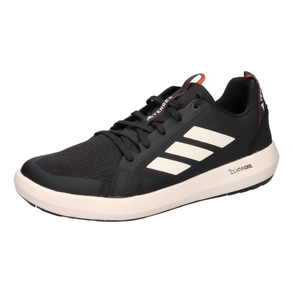 Buty trekkingowe adidas Terrex Boat Climacool. Białe obuwie trekkingowe damskie Adidas, z materiału, bez zapięcia. Za 339.00 zł.