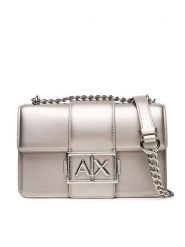 Armani Exchange Torebka XW000071 AF12039 U8097 Srebrny. Szare torebki wizytowe damskie Armani Exchange, bez wzorów, ze skóry, bez dodatków. Za 659.99 zł.