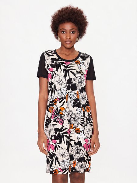 Liu Jo Sport Sukienka codzienna TA3163 J6182 Beżowy Regular Fit. Brązowe sukienki damskie Liu Jo Sport, na co dzień, xs, bez wzorów, z wiskozy, sportowe, bez kołnierzyka, bez ramiączek, proste. Za 379.99 zł.