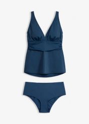 Tankini (komplet 2 cz.). Niebieskie stroje kąpielowe damskie bonprix, bez wzorów. Za 114.99 zł.
