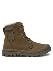 Palladium Trapery Pampa Sport Cuff Wps 72992-222-M Brązowy. Brązowe buty zimowe męskie Palladium, bez wzorów, z nubiku, bez obcasa, bez zapięcia. Za 713.15 zł.