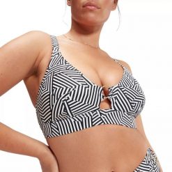 Góra od kostiumu kąpielowego damskiego Speedo Tri Biki Top. Białe stroje kąpielowe damskie Speedo, bez wzorów, z elastanu. Za 211.98 zł.