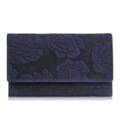 Portfel damski skórzany duży w róże granatowy Paolo Peruzzi T-107-HDB. Czerwone portfele damskie Paolo Peruzzi, ze skóry. Za 69.00 zł.