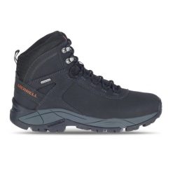Buty trekkingowe męskie MERRELL VEGO MID za kostkę wysokie wodoodporne skóra. Czarne buty zimowe męskie Merrell, bez wzorów, ze skóry, za kostkę, bez obcasa, bez zapięcia. Za 549.00 zł.