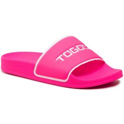 Klapki Togoshi. Czerwone klapki damskie Togoshi, bez wzorów, bez obcasa, bez zapięcia. Za 169.99 zł.