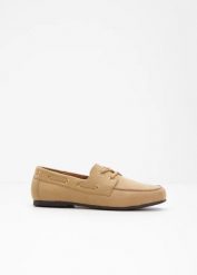 Półbuty loafersy. Brązowe balerinki damskie bonprix, bez wzorów, bez obcasa, bez zapięcia. Za 37.99 zł.