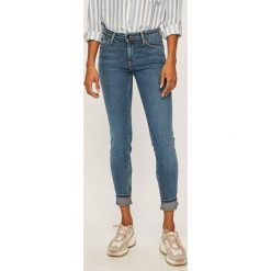 Lee - Jeansy Scarlett. Niebieskie jeansy damskie Lee, bez wzorów, z bawełny. Za 429.90 zł.