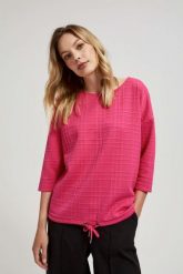 Bluza z rękawami 3/4. Bluzy damskie MOODO, l, bez wzorów, z elastanu, bez ramiączek, bez kaptura. W wyprzedaży za 49.99 zł.