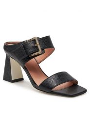 Pollini Klapki SA28237C0ITD0000 Czarny. Czarne klapki damskie Pollini, bez wzorów, ze skóry, bez obcasa, bez zapięcia. Za 1,779.00 zł.