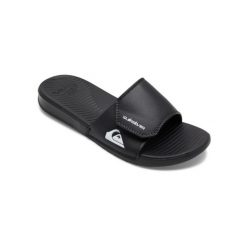 Klapki basenowe męskie Quiksilver Bright Coast. Czarne klapki męskie Quiksilver, bez wzorów, z syntetyku, bez zapięcia. Za 139.99 zł.
