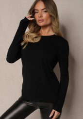 Czarny Sweter o Klasycznym Kroju Narepea. Czarne swetry nierozpinane damskie Renee, l, bez wzorów, casualowe, bez kołnierzyka, bez ramiączek. Za 49.99 zł.