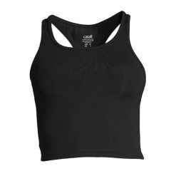 Koszulka Damska Casall Crop Rib Racerback Oddychająca Elastyczna. Czarne bluzki damskie Casall, bez wzorów, sportowe, bez kołnierzyka, bez ramiączek. W wyprzedaży za 174.99 zł.