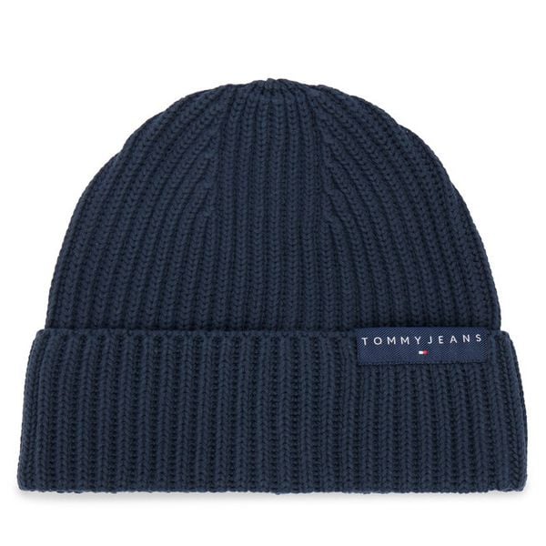 Czapka Tommy Jeans. Niebieskie czapki męskie Tommy Jeans, na zimę, bez wzorów, z jeansu. Za 129.99 zł.