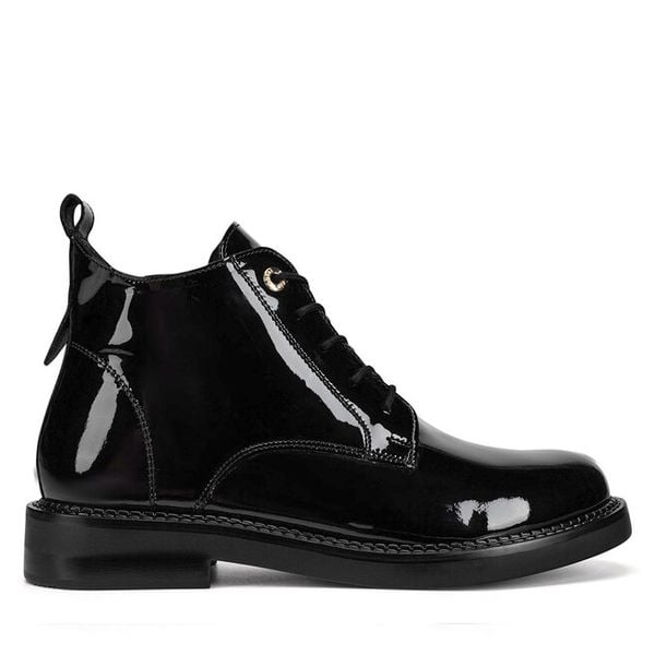 Trzewiki Sergio Bardi. Czarne botki damskie Sergio Bardi, bez wzorów, bez obcasa, na płaskiej podeszwie, bez zapięcia. Za 209.99 zł.