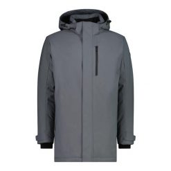 Parka softshell CMP. Szare parki męskie CMP, bez wzorów, z softshellu, bez kołnierzyka, bez kaptura. Za 758.05 zł.