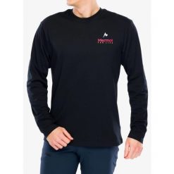 Bluza turystyczna męska Marmot For Life Tee LS. Czarne bluzy męskie Marmot, m, bez wzorów, casualowe, bez ramiączek, bez kaptura. W wyprzedaży za 187.85 zł.