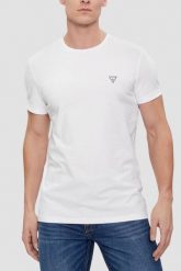 GUESS Zestaw białych męskich koszulek Caleb Hero 2PACK, Rozmiar L. Białe t-shirty męskie Guess, l, z aplikacjami, bez kołnierzyka, bez ramiączek. W wyprzedaży za 99.99 zł.