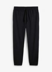 Spodnie sportowe loose fit. Czarne spodnie sportowe męskie bonprix, l, bez wzorów. Za 84.99 zł.