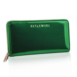 Portfel damski BETLEWSKI ZBPD-BS-5297 ZIELONY. Zielone portfele damskie Betlewski, z lakierowanej skóry. Za 139.99 zł.