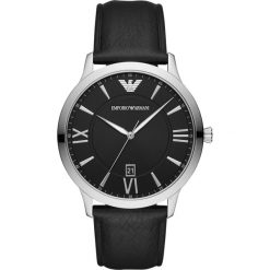 Zegarek EMPORIO ARMANI - Giovanni AR11210 Black/Silver. Czarne zegarki męskie Emporio Armani, bez wzorów. W wyprzedaży za 629.00 zł.