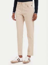 Beverly Hills Polo Club Chinosy P-SS26W-T586585 Beżowy Slim Fit. Brązowe eleganckie spodnie męskie Beverly Hills Polo Club, bez wzorów, z bawełny. Za 211.99 zł.