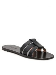 Pollini Klapki SA28311C0ITT0000 Czarny. Czarne klapki damskie Pollini, bez wzorów, ze skóry, bez obcasa, bez zapięcia. Za 929.99 zł.
