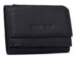Portfel damski Rovicky R-18-LFN czarny. Czarne portfele damskie ROVICKY, ze skóry. Za 45.00 zł.