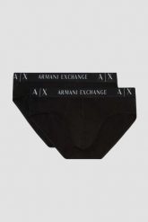 ARMANI EXCHANGE Czarne slipy 2PACK, Rozmiar M. Czarne slipki męskie Armani Exchange, m, bez wzorów. W wyprzedaży za 126.99 zł.