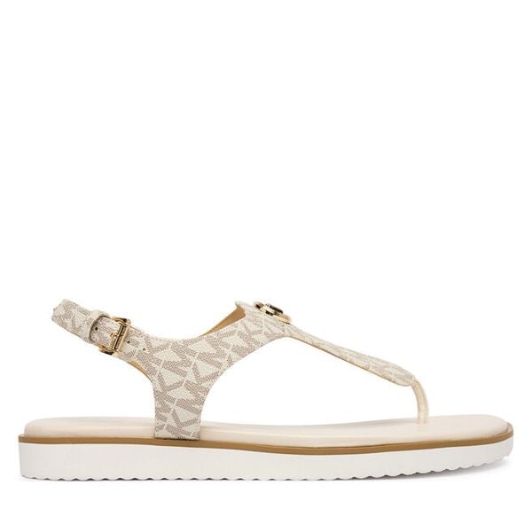 Sandały MICHAEL Michael Kors. Białe sandały damskie MICHAEL Michael Kors, bez wzorów, bez obcasa, na płaskiej podeszwie, bez zapięcia. Za 388.99 zł.