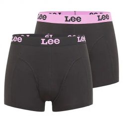 LEE 2-PACK TRUNK MĘSKIE BOKSERKI DWUPAK BLACK LP03CK02 112333619. Czarne bokserki męskie Lee, bez wzorów. Za 79.99 zł.