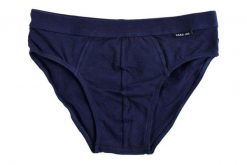 Klasyczne Męskie Slipy, Bawełna z Elastanem, Granatowe – Pako Jeans. Niebieskie slipki męskie Pako Jeans, l, bez wzorów, z bawełny. Za 33.00 zł.